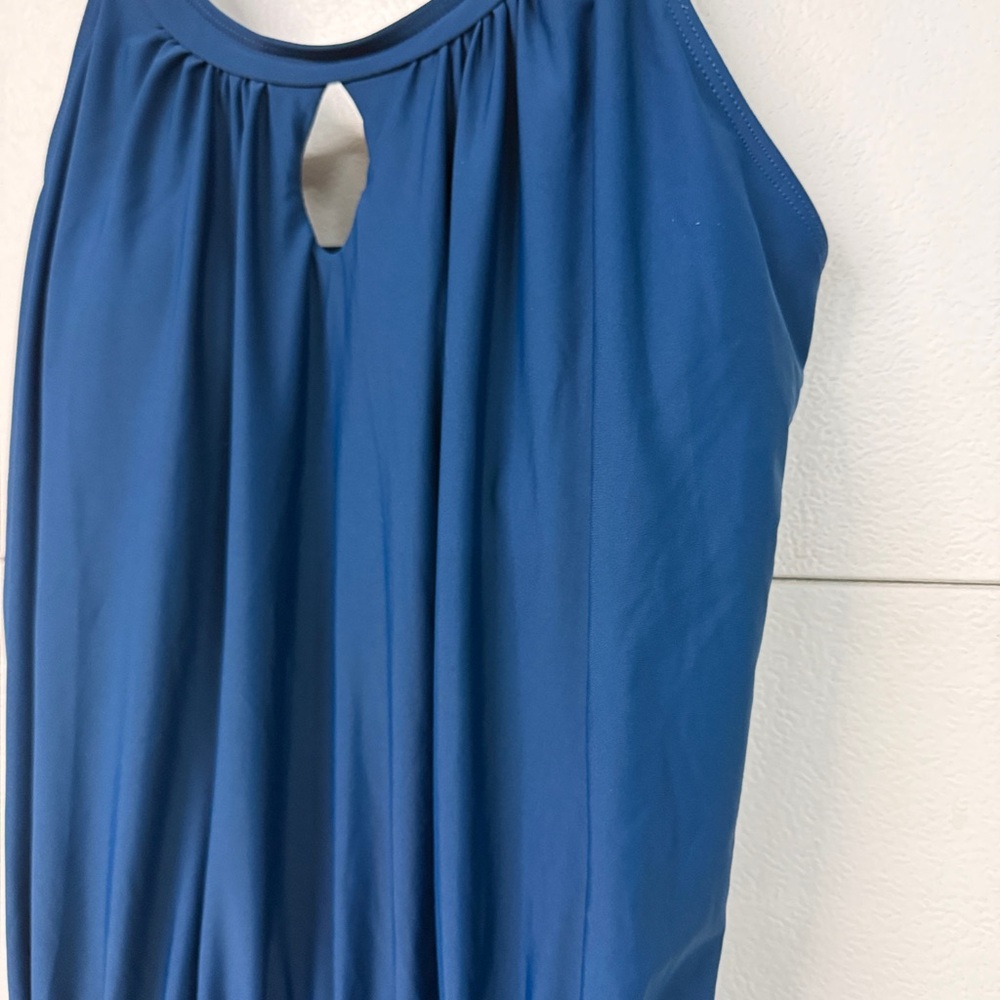 Bloomchic Solid Deep Blue Elegant One Piece Swims… - image 6